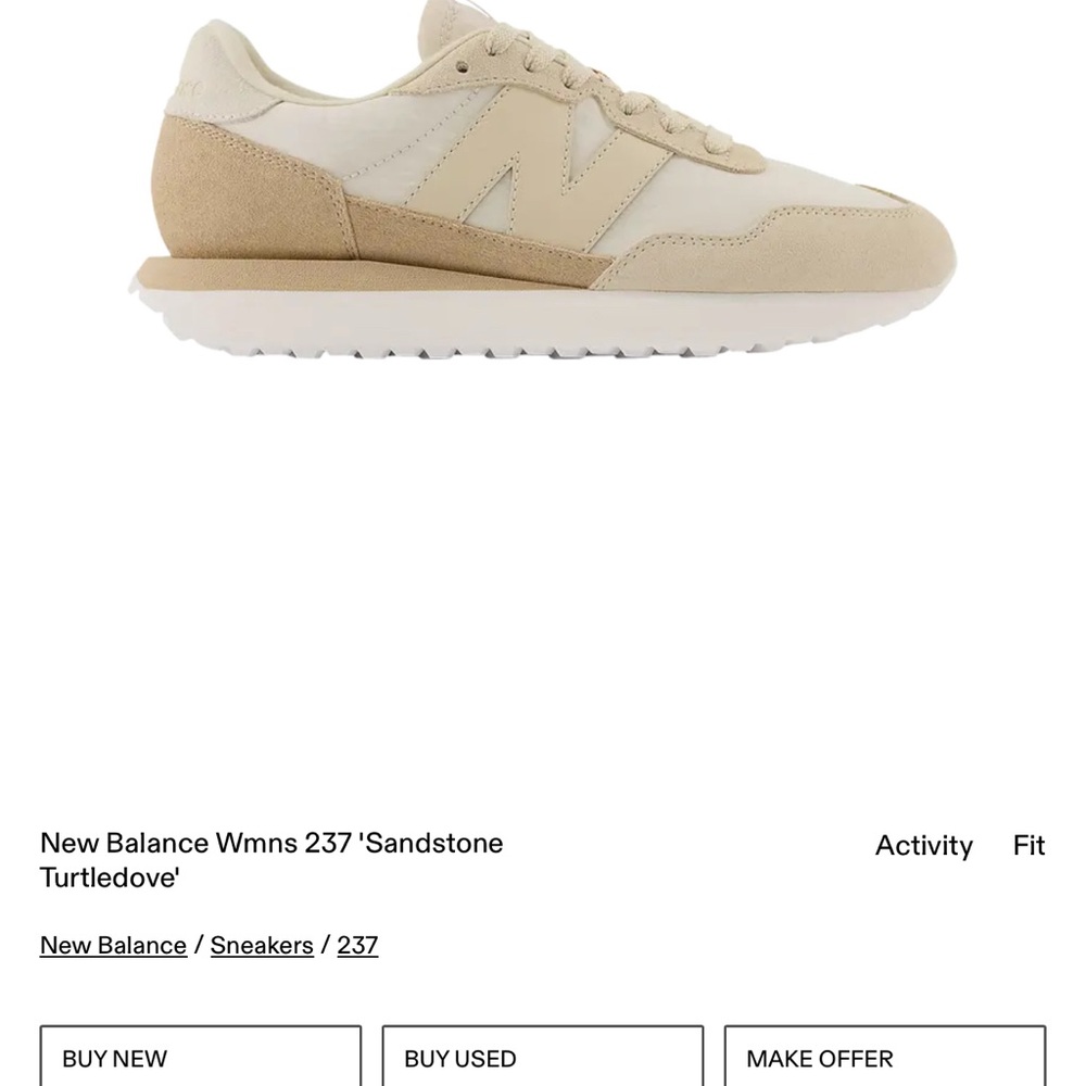 New Balance Women's Beige and Cream Sneakers